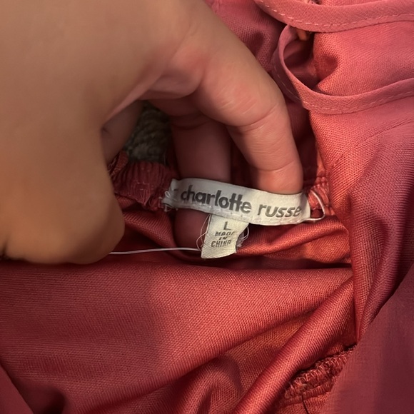 V neck dress burgundy dress - Picture 2 of 4